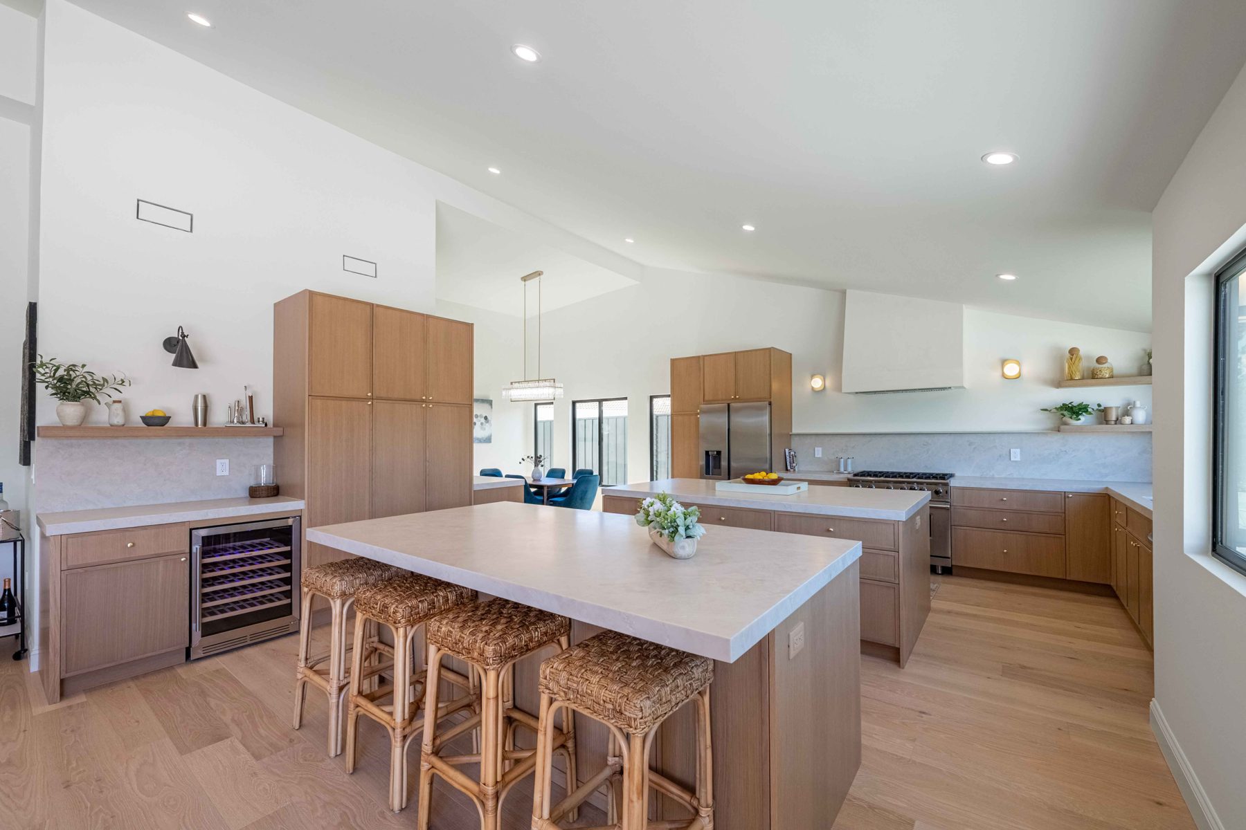 Entertainer's kitchen with large custom island and seating